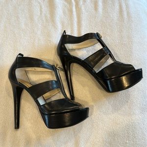 Michael Kors, platform heeled sandal, black